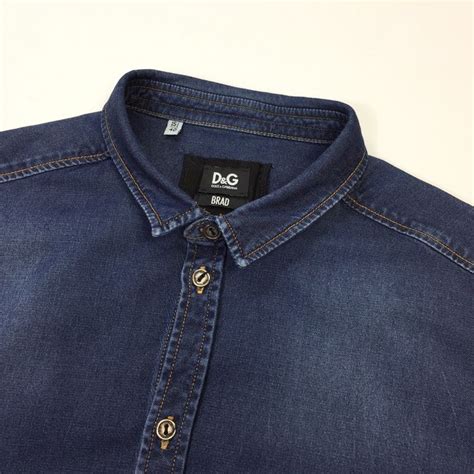 dolce gabbana brad shirt|dolce gabbana denim shirt.